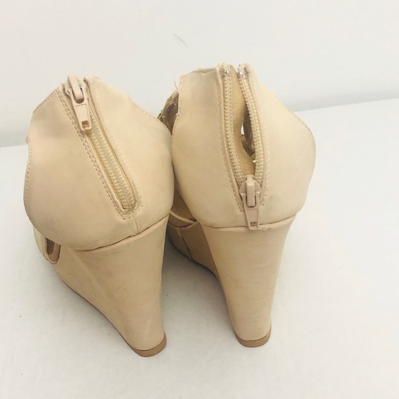 Qupid women’s tan wedges with Pepto size 8‎ - Picture 6 of 8